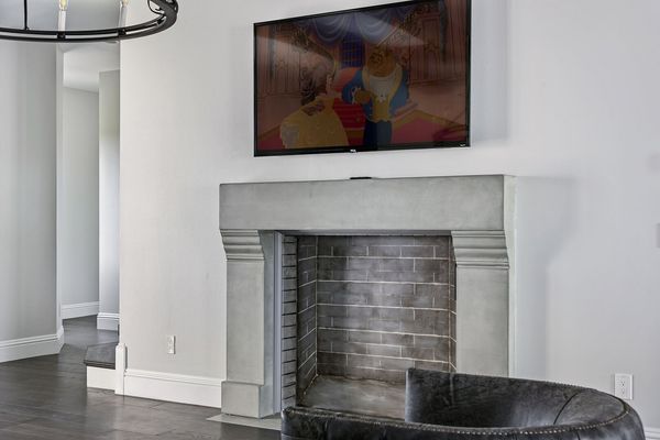 At first sight, this might just look like a 75-inch HD SMART TV and a fireplace