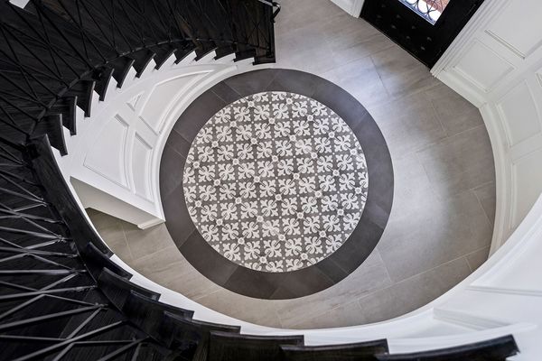 The view from the spiral staircase