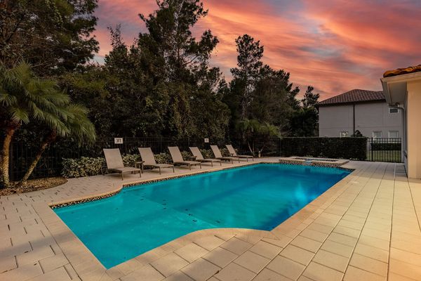 Take a night swim in your private oasis