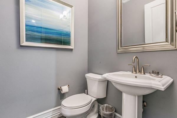 A half bathroom located on the ground floor