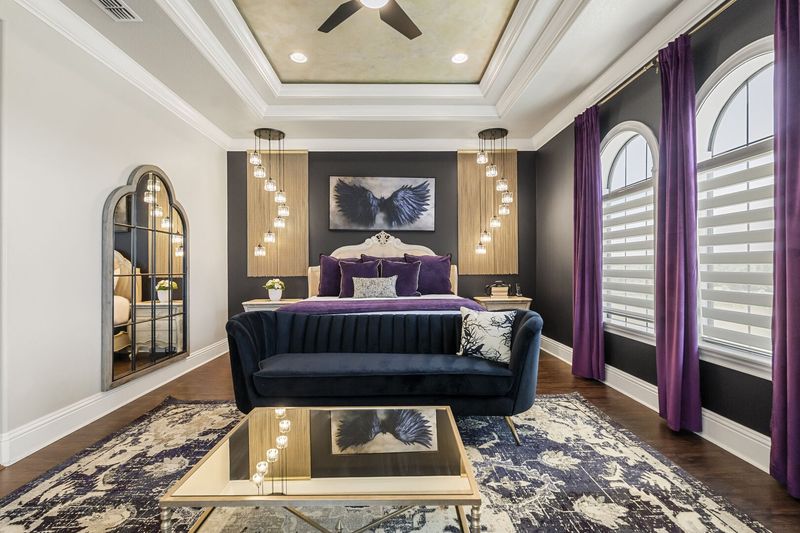 Relax in this King bedroom with a luxurious furnishing