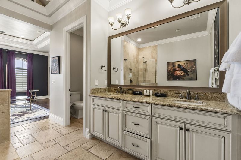 The ensuite bathroom