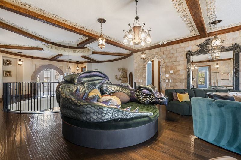 The loft area games room has something for everyone to enjoy