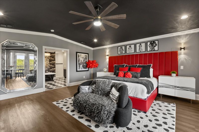 Relax in this lavish King suite