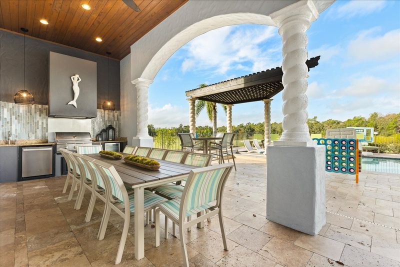 Enjoy a nice meal outdoors with the family