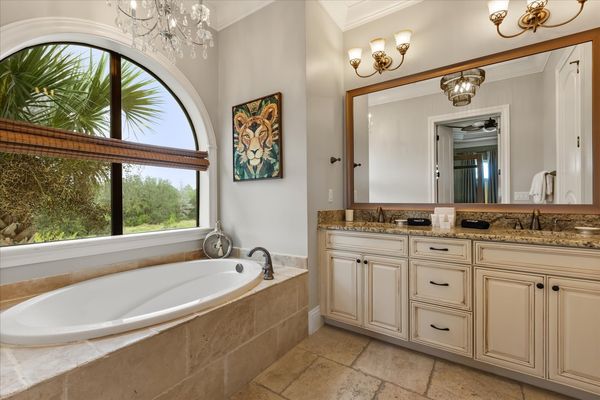 Complete with a luxurious bath tub