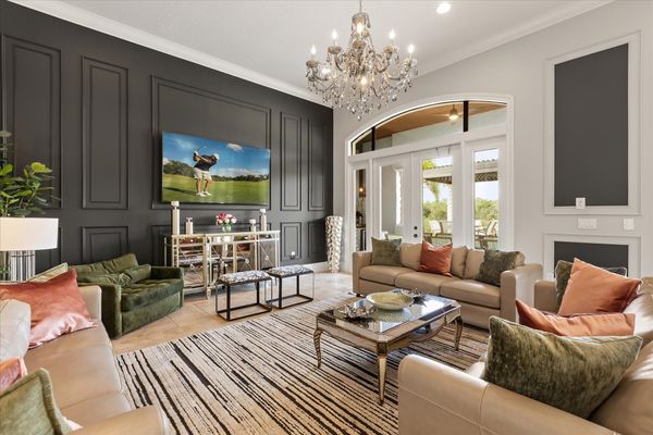 Watch a favorite show on the 75 inch TV and enjoy the view