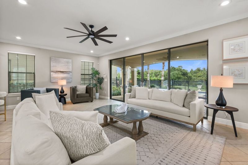 Head inside and be welcomed into luxury in an open living space.