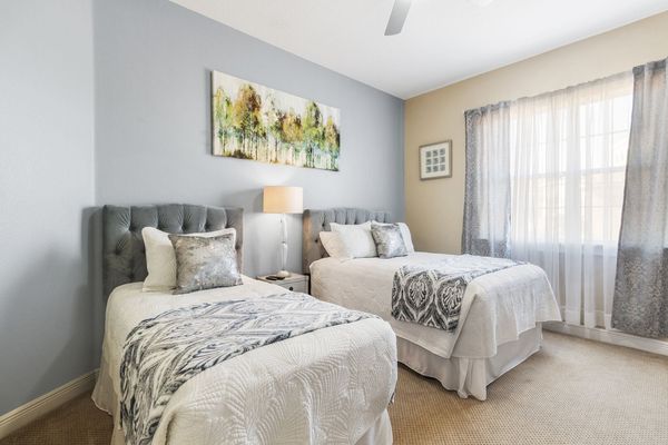 Bedroom with a twin and full bed