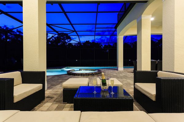 This relaxation sofa area is the essence of comfort