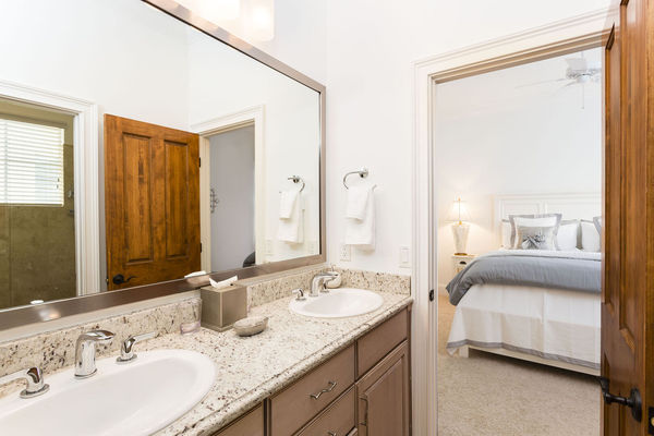 Jack and Jill style bathroom with shared with the kids room