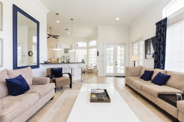 Make priceless vacation memories while relaxing in this gorgeous living room