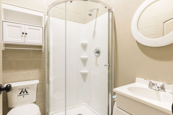 The kids bathroom has their own shower as well