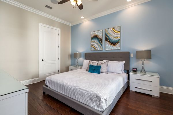 This luxurious master suite is located on the first floor