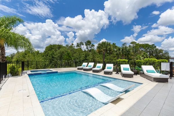 Relax in the custom built pool