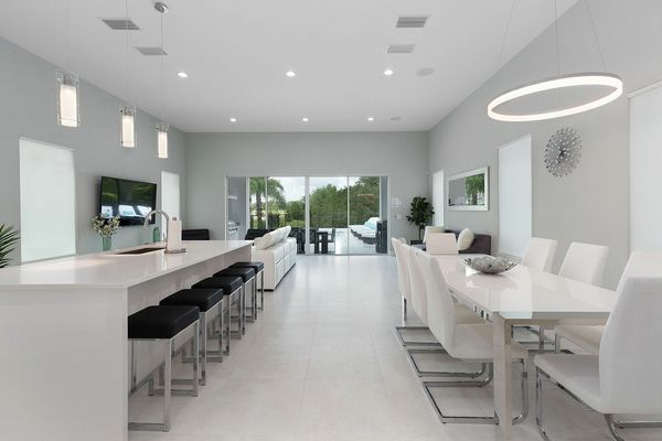 The living area has a contemporary design