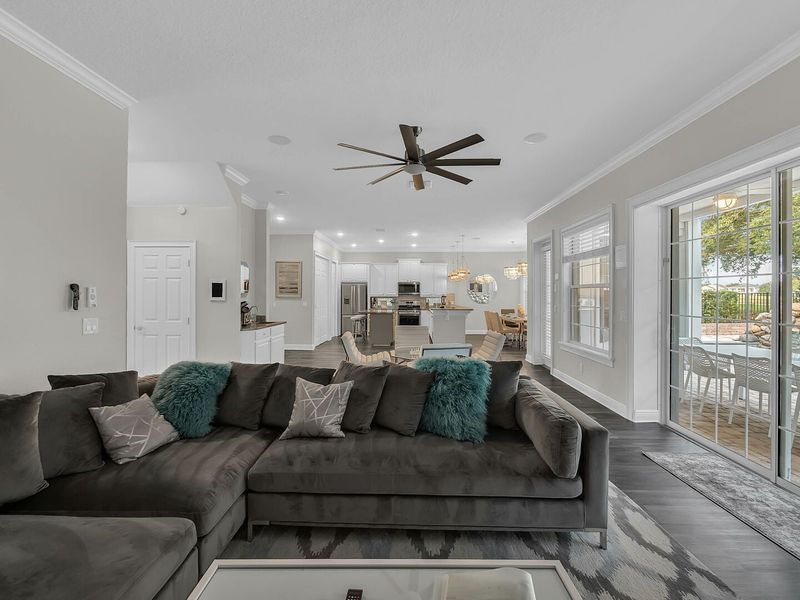 Enter into this beautiful home with an open living space and luxurious furnishings