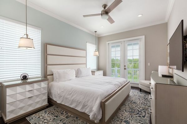 Upstairs Master Suite with balcony access