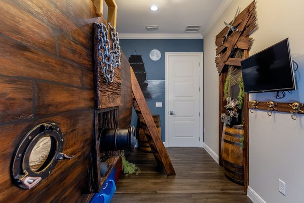 Your little pirates will love the custom-built pirate ship they get to sleep in