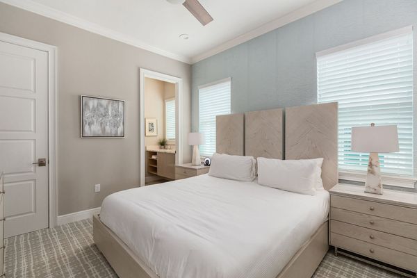 Upstairs bedroom with king-size bed