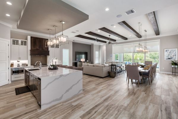 A large open-concept living area