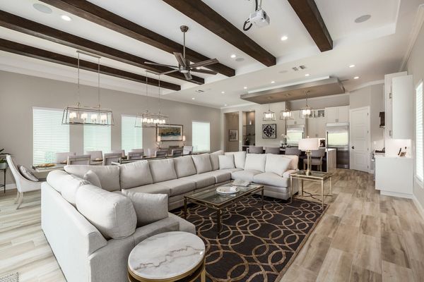 Everyone can get comfortable on the large sectional