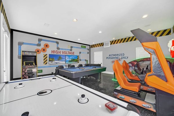 Play all day in this fun game room