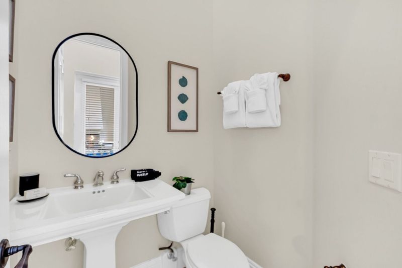 Half bathroom on the first floor