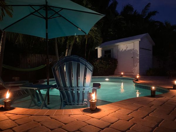 Backyard at Night