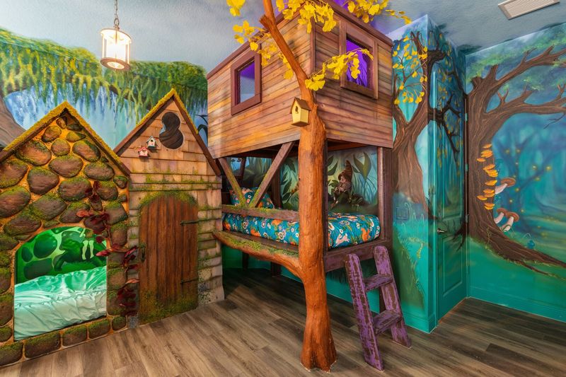 So many surprises await your young ones all around this bedroom