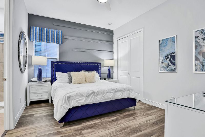 Lounge out in this king bed and watch a movie on the Smart TV