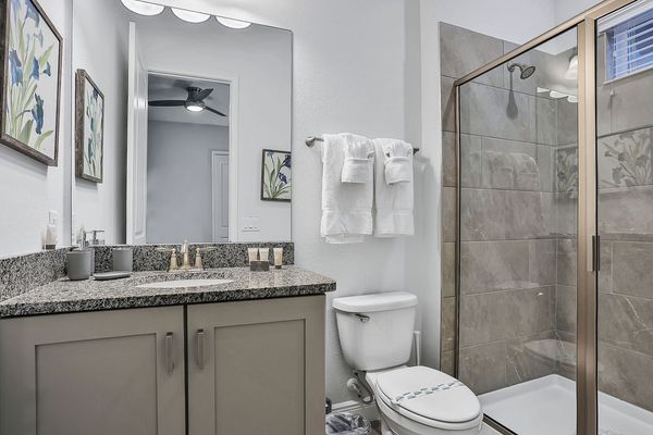 En suite bathroom with walk-in shower