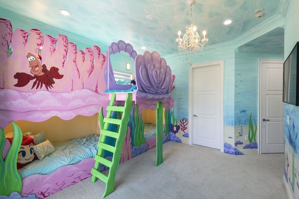 Travel under the sea to this custom-built bedroom