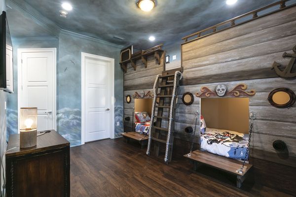 Little pirates will set sail in their custom-built bedroom