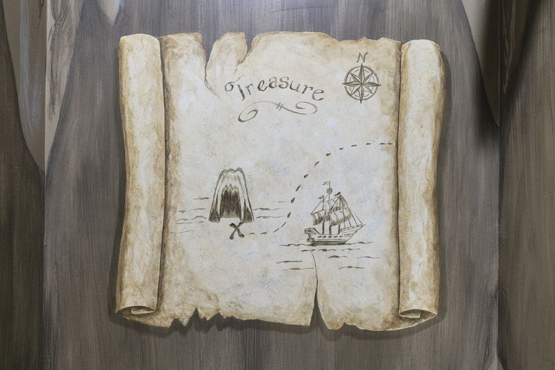 Kids can plan to find treasure from their secret little playroom