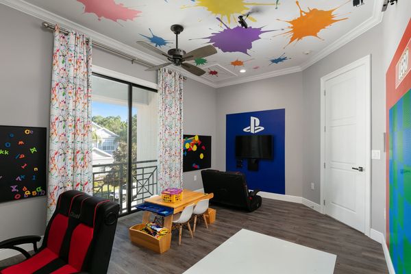 Kids can hang out in their own play area