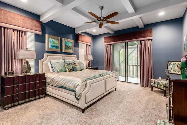 This luxurious master suite is the perfect place to retreat to after a long day