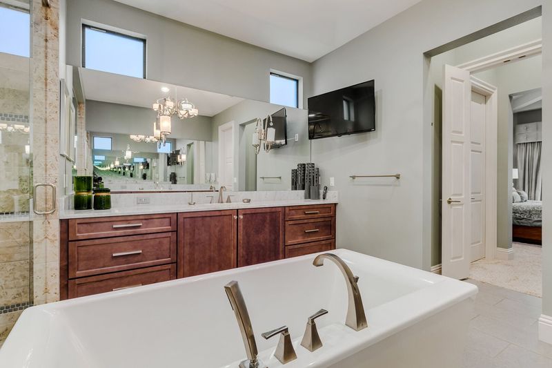 Get ready at the large dual vanity