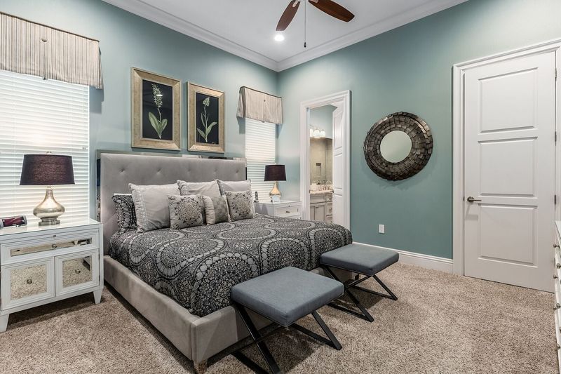 Master suite with a king-size bed