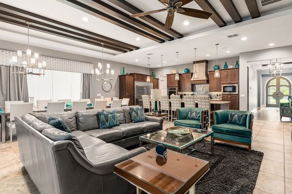 The large living area is great for gathering the whole family