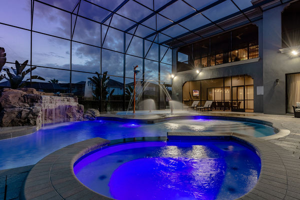 The spillover spa is a great way to relax after a day of theme parks