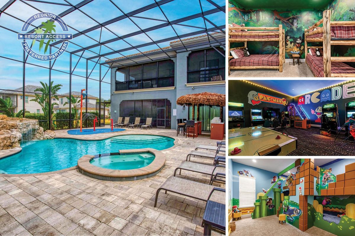 Built For Vacation is a luxurious 8 bedroom villa with a South facing private pool, splash pad, game room & custom kids bedrooms | Photos updated: May 2023