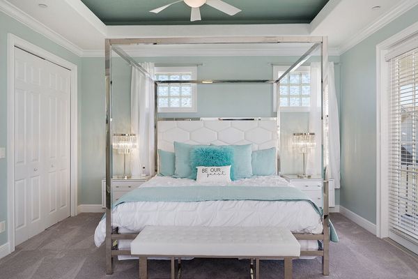 You will fall into a deep sleep in this plush king bed