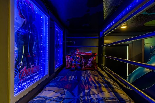 Reading lights can be used or just the box lights for the perfect night light for your little ones