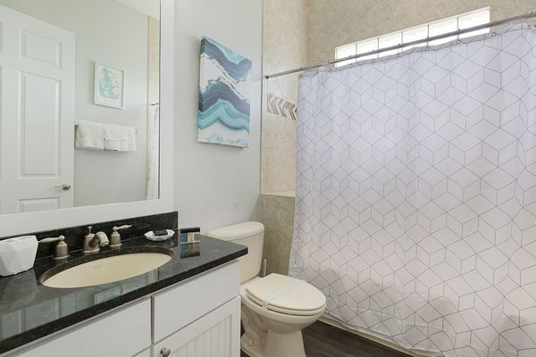 Both second floor bedrooms have easy access to this shared bathroom
