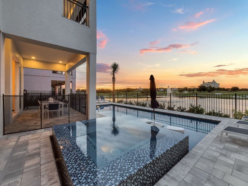 Admire beautiful sunsets from the patio