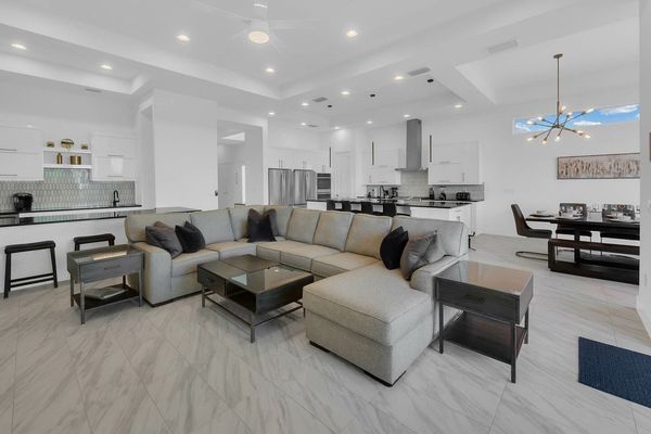 The large open-concept floor plan is great for bringing the whole family together