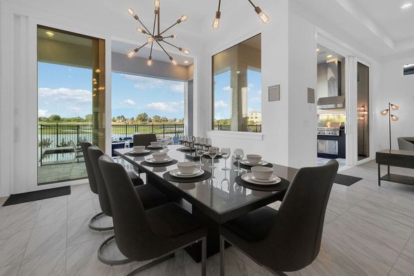 Formal dining table is perfect for a family style meal