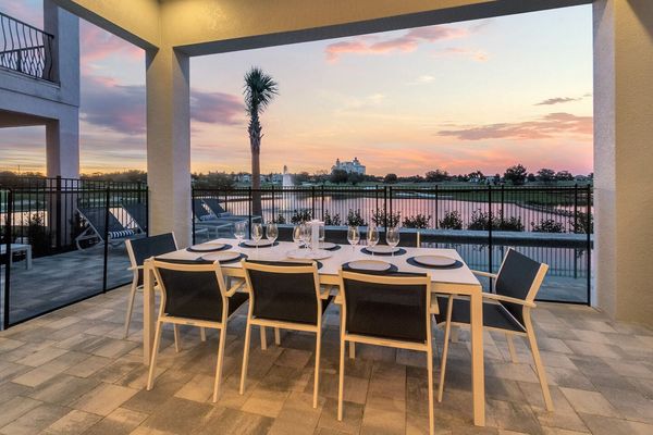 Dine al fresco at the outdoor dining table