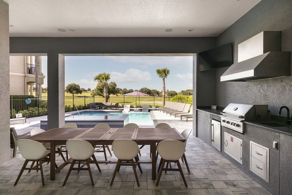 No need to stop the fun and go inside; cook up lunch at the summer kitchen